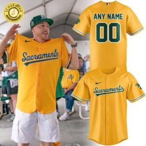 Oakland Athletics 2026 ‘Sacramento’ Gold Custom Jersey – Limited Edition