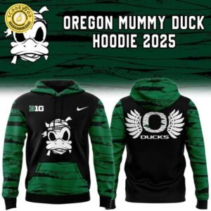 Oregon Ducks Mummy Mode White Hoodie