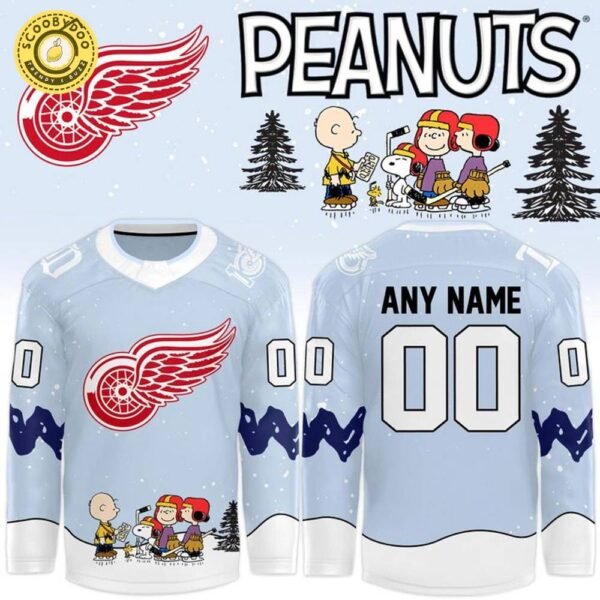 “Peanuts Day” for Snoopy Detroit Red Wings Hockey Jersey