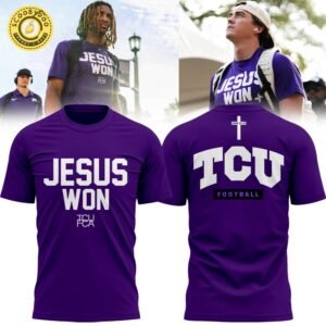 TCU Horned Frogs football x Jesus Won Limited Edition Tshirt 2025