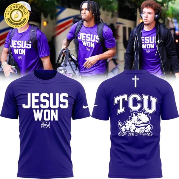 TCU Horned Frogs football x Jesus Won Limited Edition Tshirt 2025
