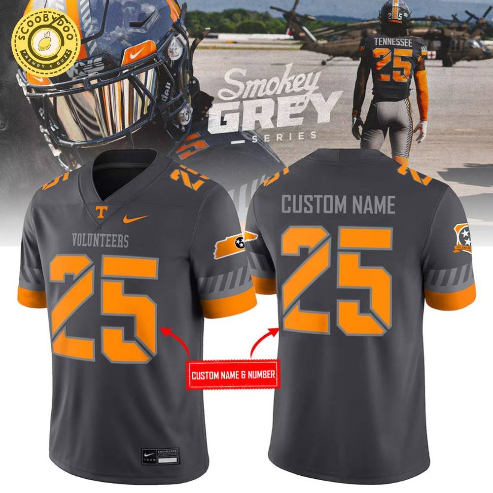Tennessee Football Smokey Grey Series Uniform 2025 Jersey Tennessee Football Smokey Grey Series Uniform 2025 Jersey