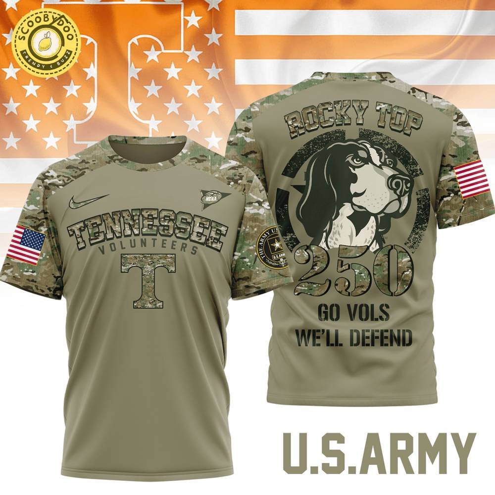 Tennessee Volunteers Military Appreciation Jersey – U.S. Army Camo Rocky Top Shirt Tennessee Volunteers Military Appreciation Jersey – U.S. Army Camo Rocky Top Shirt