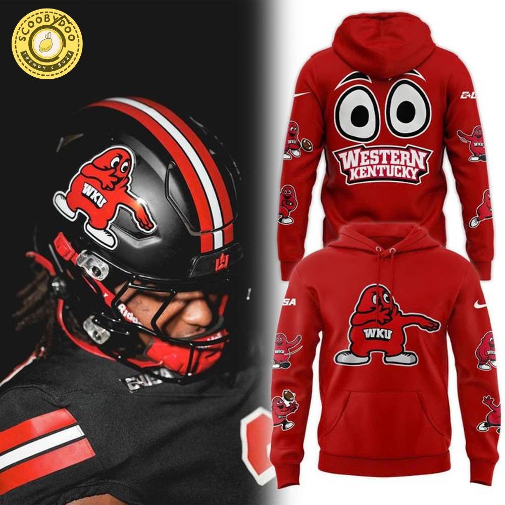 WKU Football 2025 Big Red Zombieland Red Hoodie WKU Football 2025 Big Red Zombieland Red Hoodie