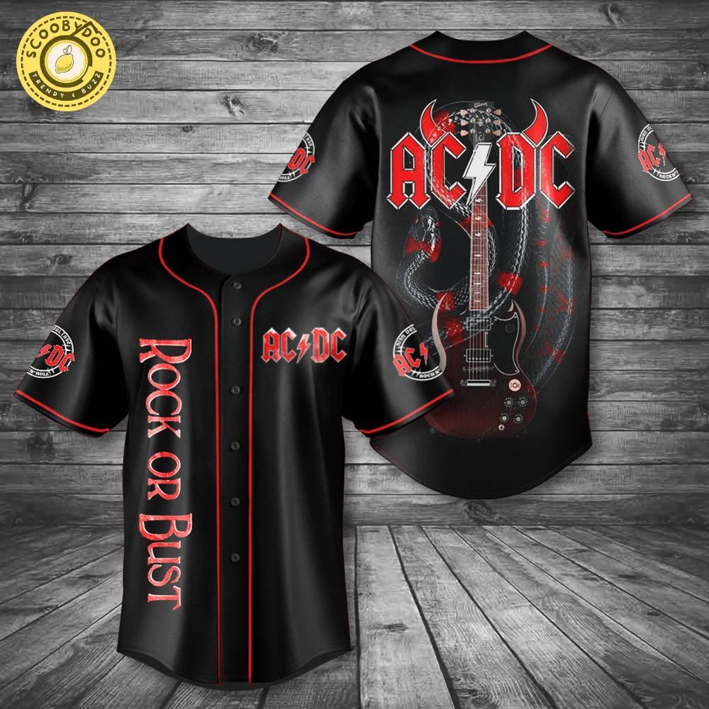 AC/DC Rock or Bust Baseball Jersey – Classic Rock Band Jersey Shirt for Fans AC/DC Rock or Bust Baseball Jersey – Classic Rock Band Jersey Shirt for Fans