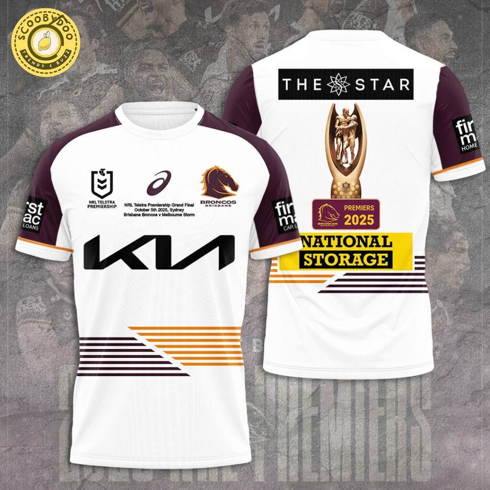 Brisbane Broncos 2025 Premiership 3D Shirt Brisbane Broncos 2025 Premiership 3D Shirt