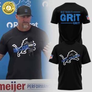 FDan Campbell Detroit Lions Anti- Fragile Black Tshirt