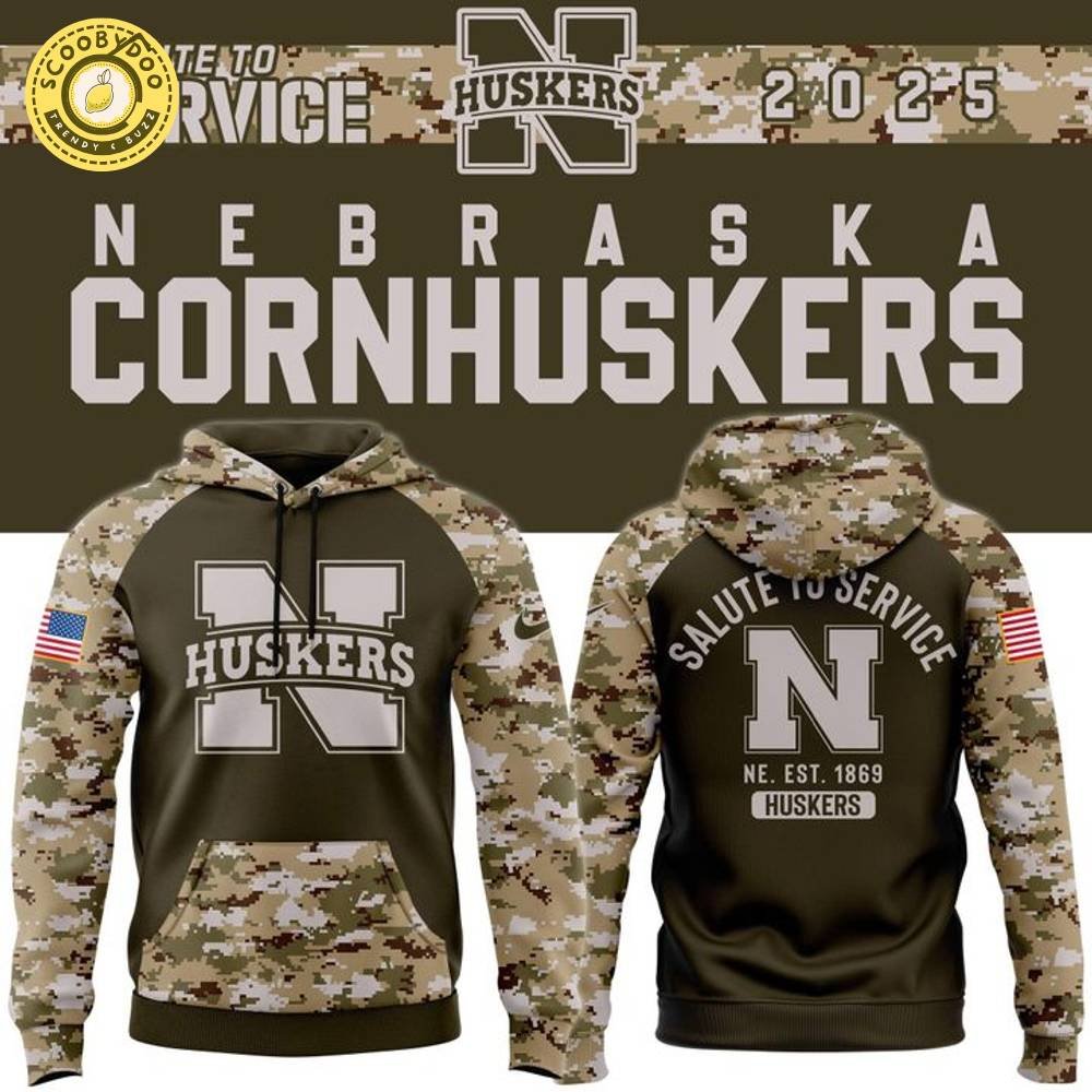 Nebraska Cornhuskers football Nike Olive/Camo 2025 Salute To Service Hoodie Nebraska Cornhuskers football Nike Olive/Camo 2025 Salute To Service Hoodie