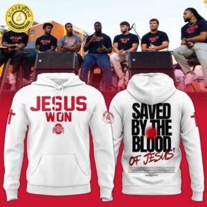 Ohio State Buckeyes Jesus Won White Hoodie